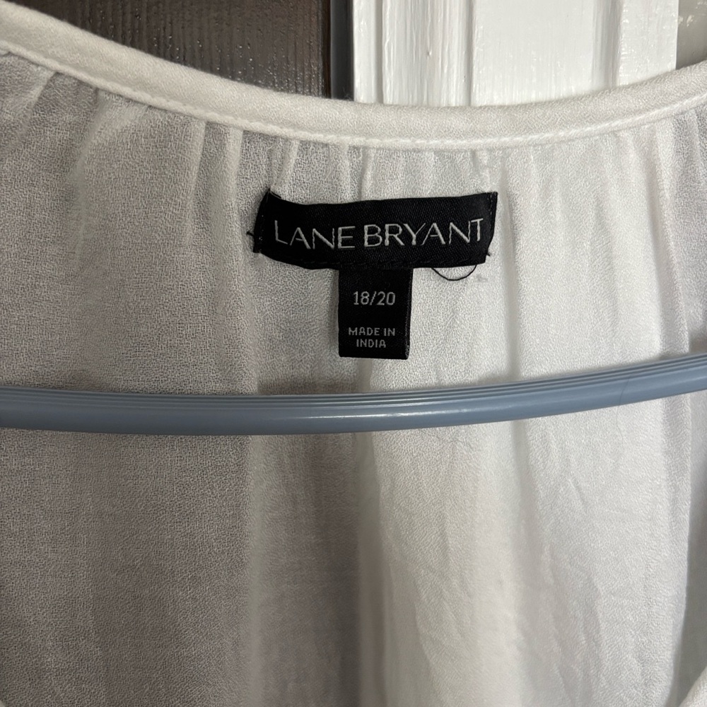 Lane Bryant Blue and White Ombre Batwing sleeved Blouse - Picture 2 of 4